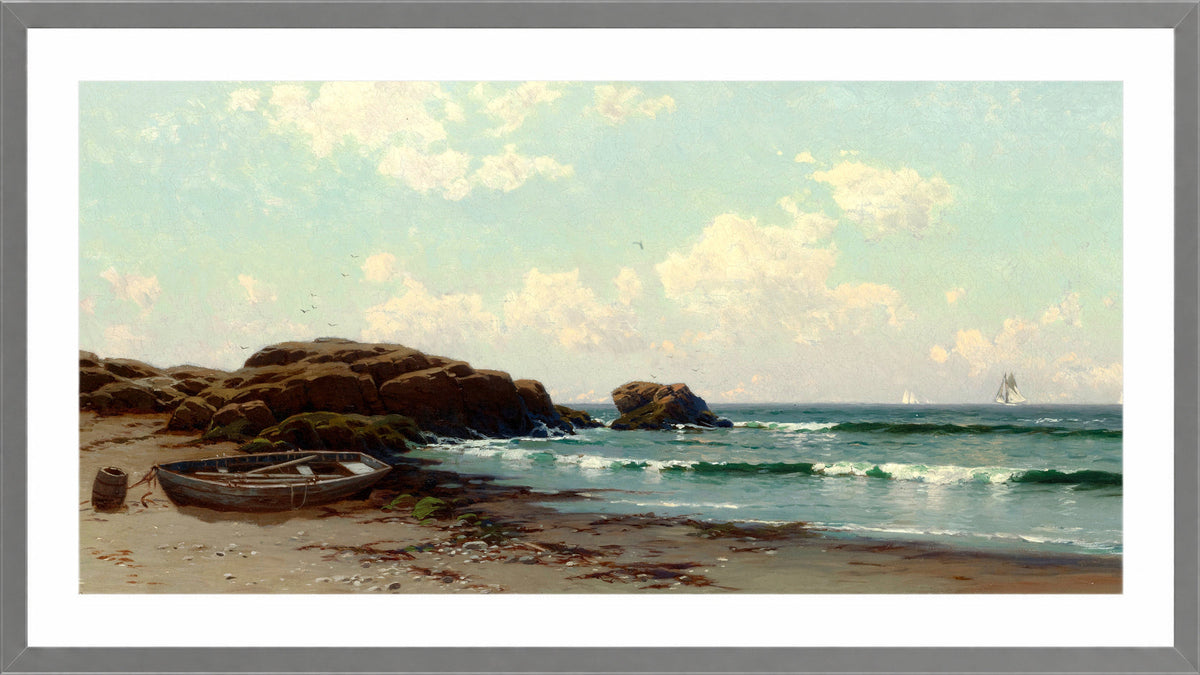 Alfred Thompson Bricher, Afternoon by the Ocean — light grey frame