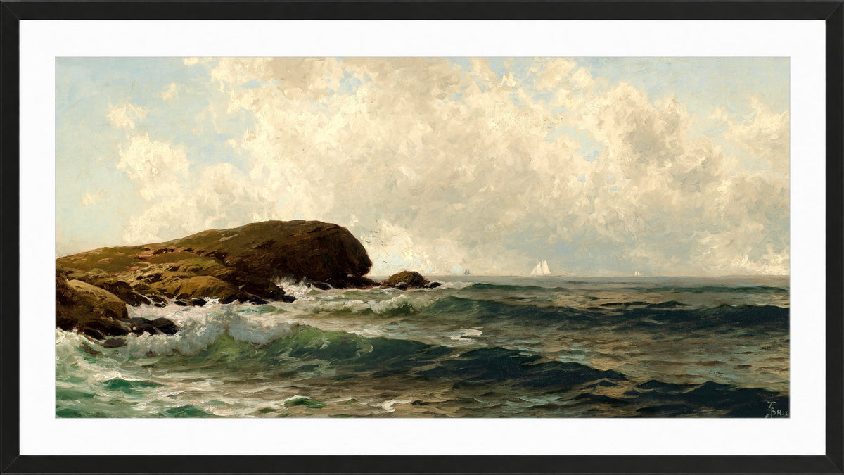 Alfred Thompson Bricher, Afternoon Surf — black frame