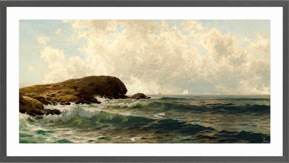 Alfred Thompson Bricher, Afternoon Surf — dark grey frame