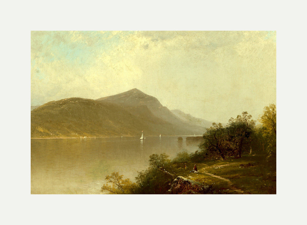 Alfred Thompson Bricher, Along the Hudson River (1872) — rolled canvas
