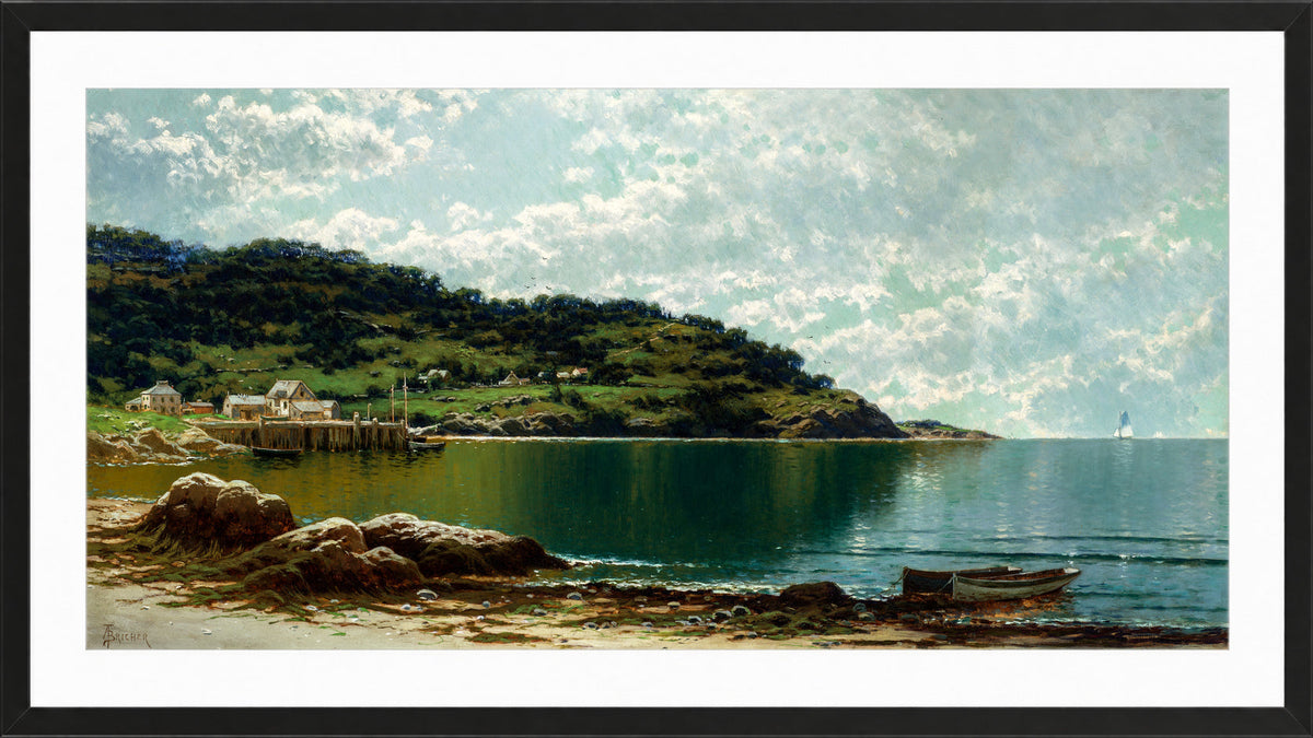 Alfred Thompson Bricher, Along the Maine Coast (1885) — black frame