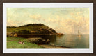 Alfred Thompson Bricher, At Water’s Edge — brown frame