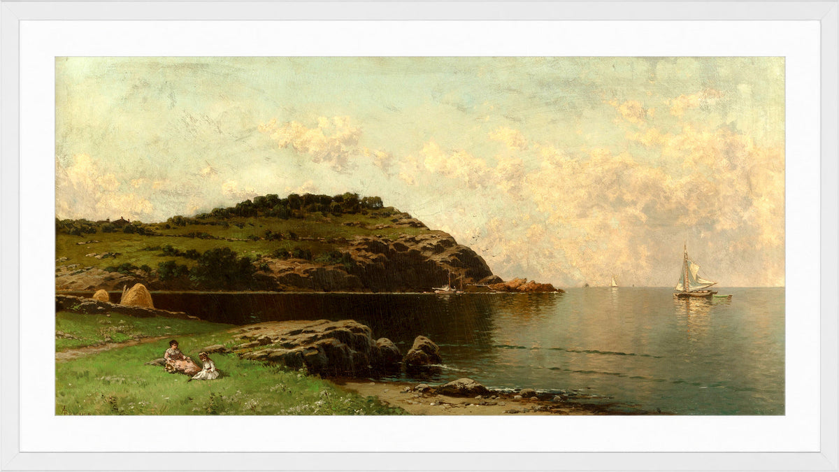Alfred Thompson Bricher, At Water’s Edge — white frame