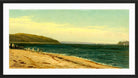 Alfred Thompson Bricher, Beach and Bay with Sailboats — black frame