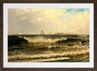 Alfred Thompson Bricher, Breaking Waves (circa 1882) — brown frame