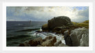 Alfred Thompson Bricher, Castle Rock, Marblehead (1878) — white frame