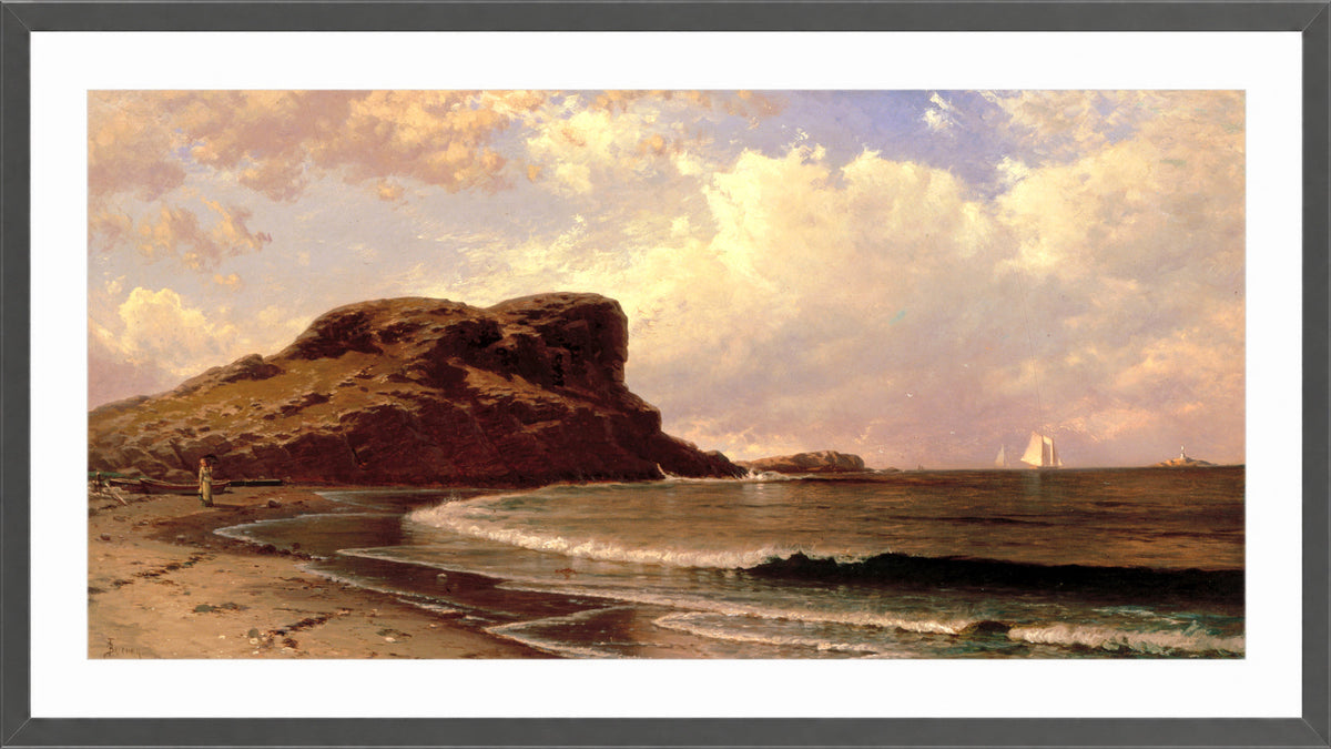 Alfred Thompson Bricher, Castle Rock, Nahant, Massachusetts — dark grey frame