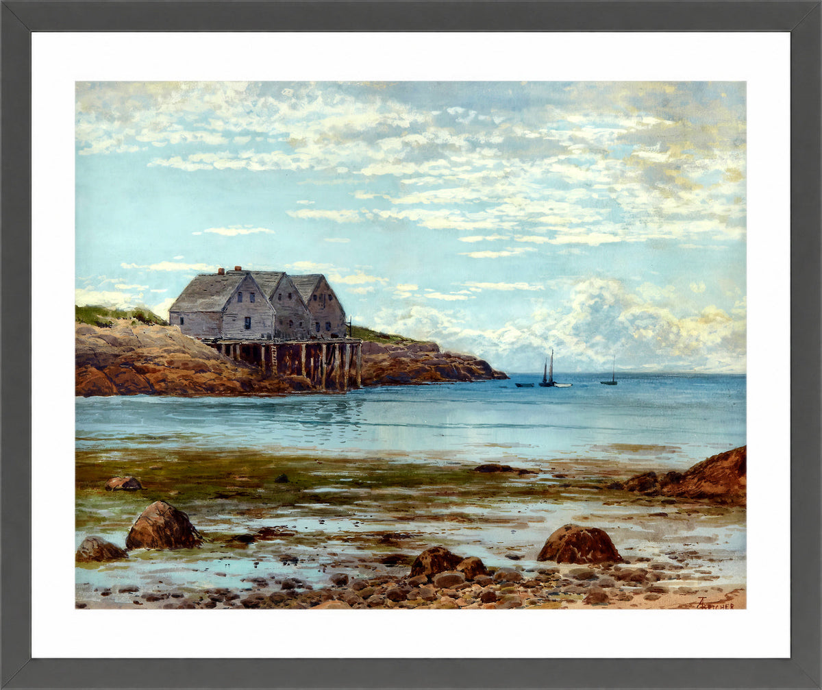 Alfred Thompson Bricher, Coastal View — dark grey frame