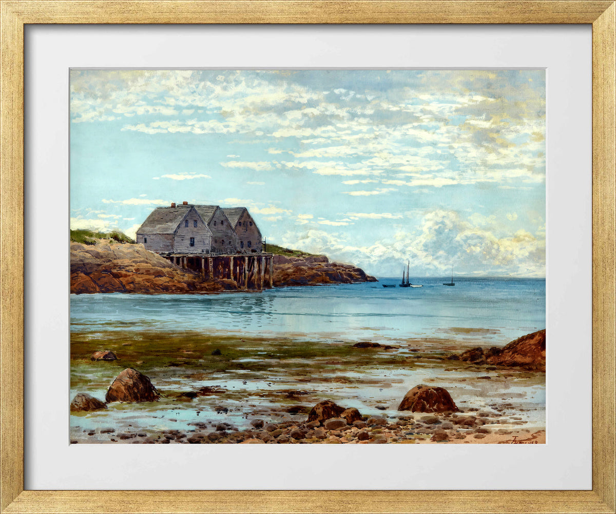Alfred Thompson Bricher, Coastal View — gold frame