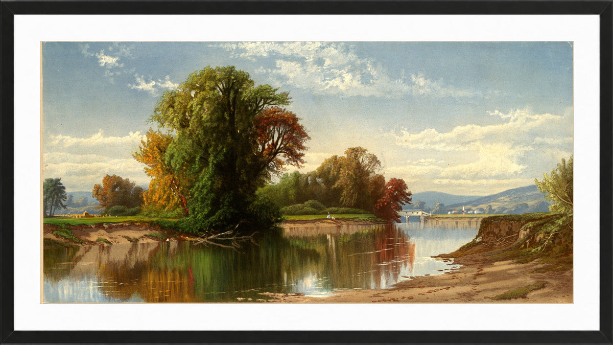 Alfred Thompson Bricher, Early Autumn on Esopus Creek — black frame