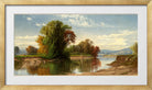 Alfred Thompson Bricher, Early Autumn on Esopus Creek — gold frame