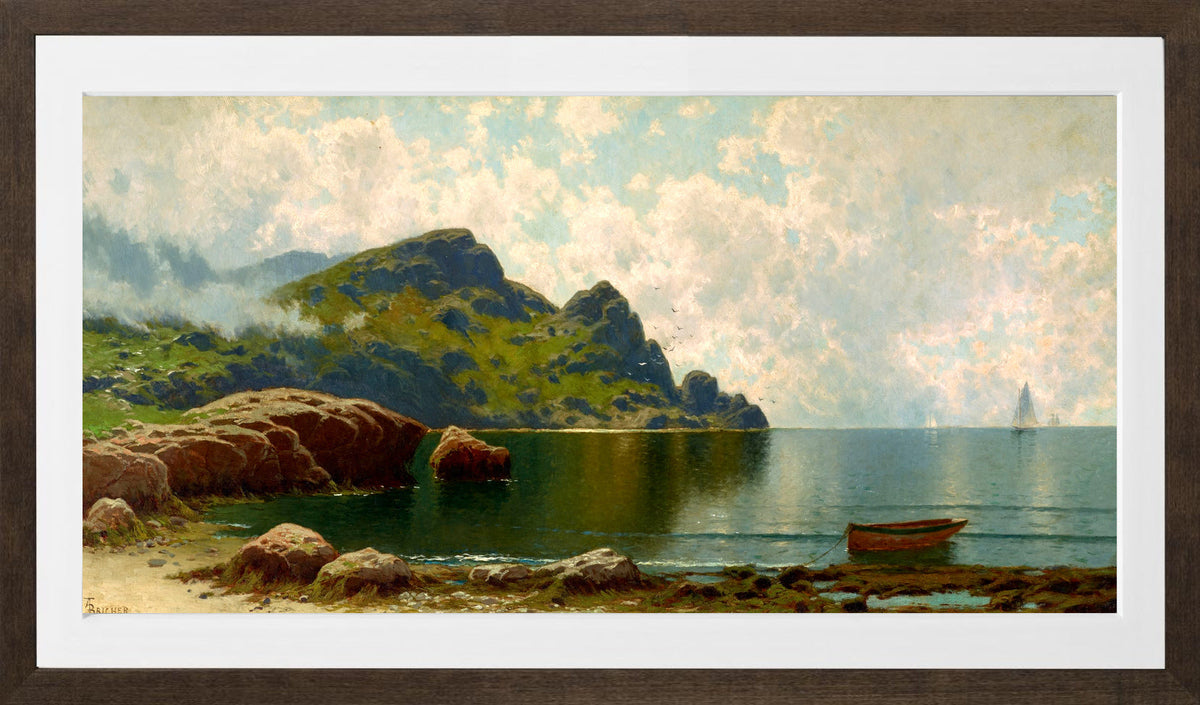 Alfred Thompson Bricher, Grand Manan (circa 1888) — brown frame