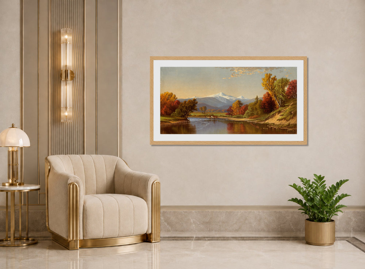 Alfred Thompson Bricher, Late Autumn in the White Mountains — art deco roomset