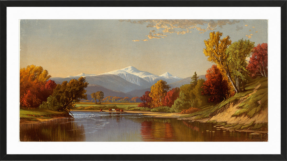 Alfred Thompson Bricher, Late Autumn in the White Mountains — black frame