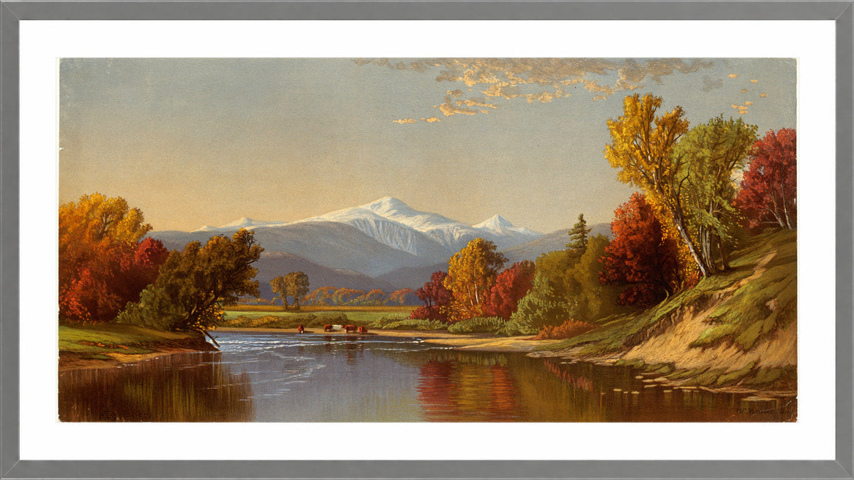 Alfred Thompson Bricher, Late Autumn in the White Mountains — light grey frame