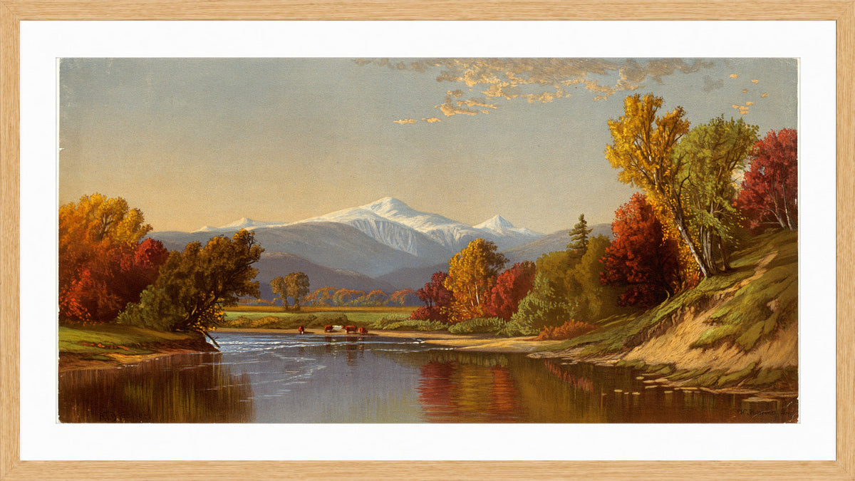 Alfred Thompson Bricher, Late Autumn in the White Mountains — oak frame