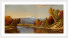 Alfred Thompson Bricher, Late Autumn in the White Mountains — white frame