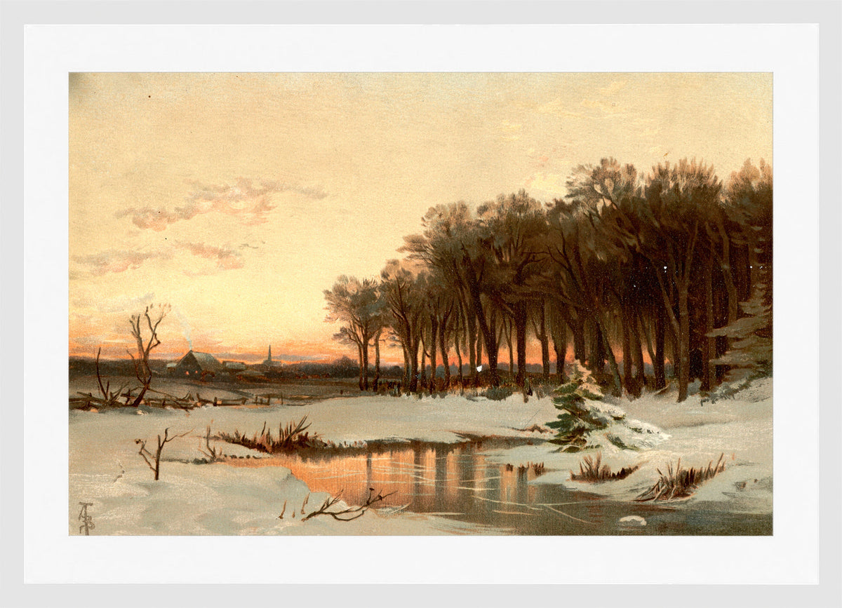 Alfred Thompson Bricher, Late Autumn, Saco River — white frame