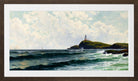 Alfred Thompson Bricher, Lighthouse by the Sea — brown frame