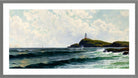 Alfred Thompson Bricher, Lighthouse by the Sea — light grey frame