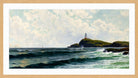 Alfred Thompson Bricher, Lighthouse by the Sea — oak frame