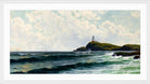 Alfred Thompson Bricher, Lighthouse by the Sea — white frame