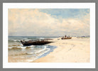 Alfred Thompson Bricher, Low Tide (1880) — light grey frame