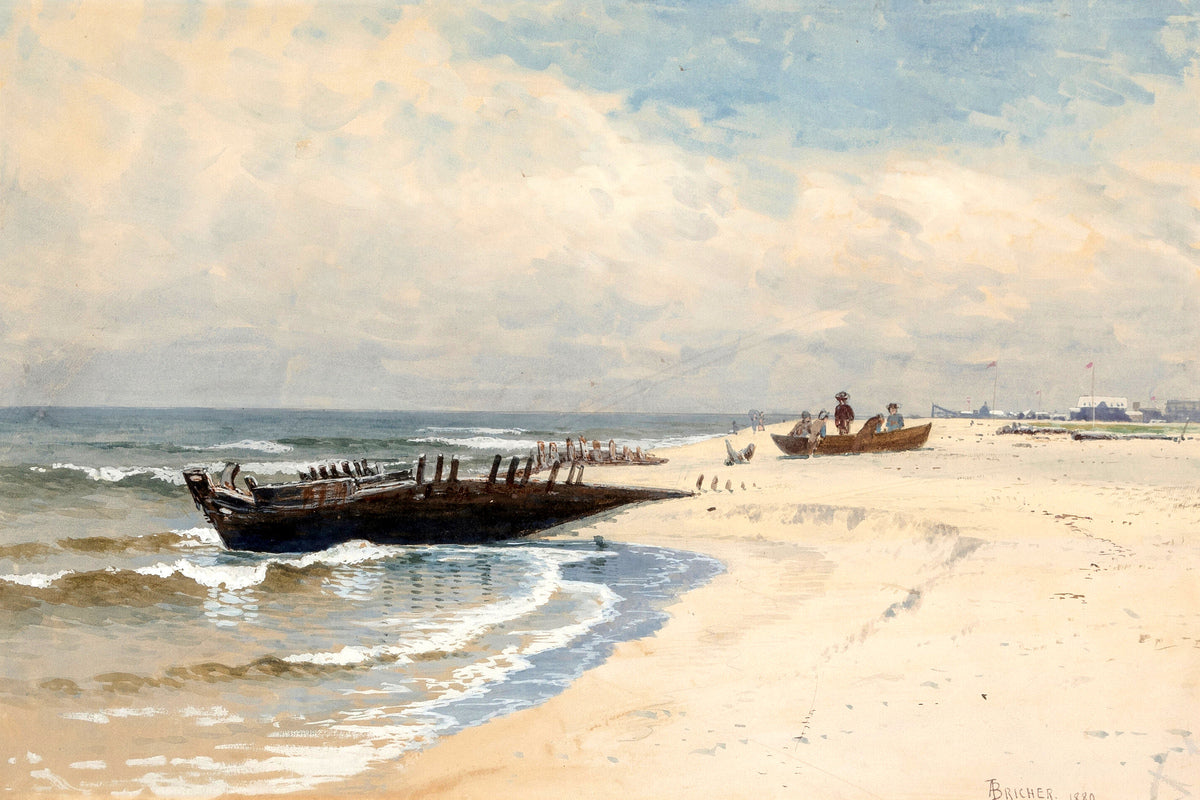 Alfred Thompson Bricher, Low Tide (1880) — unframed