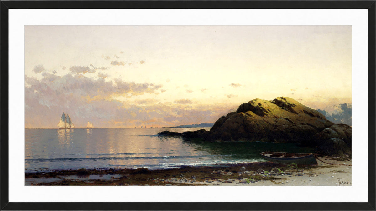 Alfred Thompson Bricher, New England Coast (circa 1890) — black frame