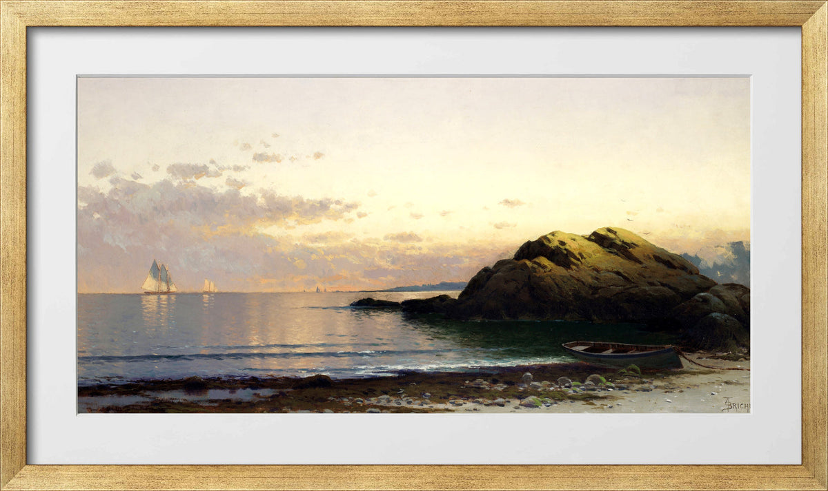 Alfred Thompson Bricher, New England Coast (circa 1890) — gold frame