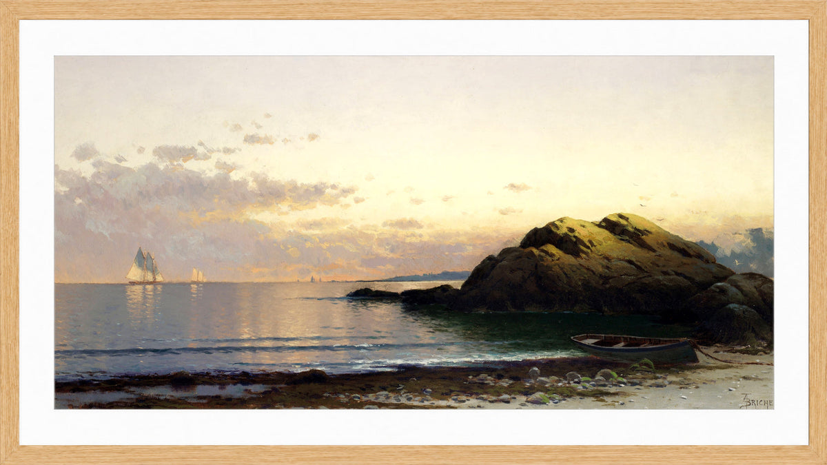 Alfred Thompson Bricher, New England Coast (circa 1890) — oak frame