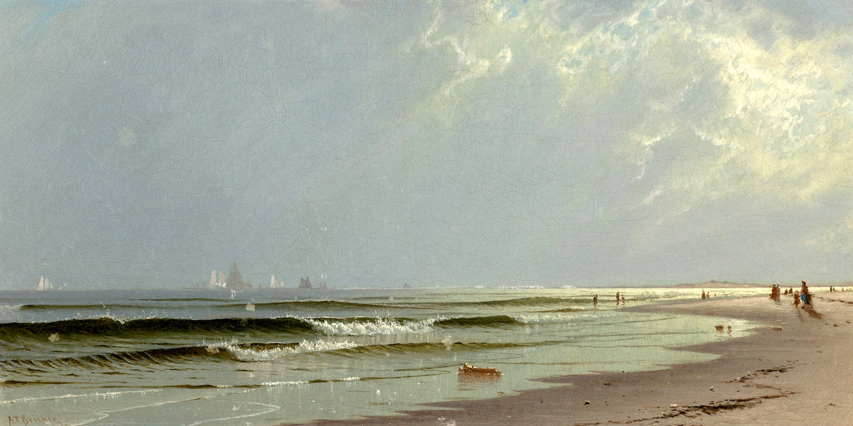Alfred Thompson Bricher, Newport Beach (1872) — unframed