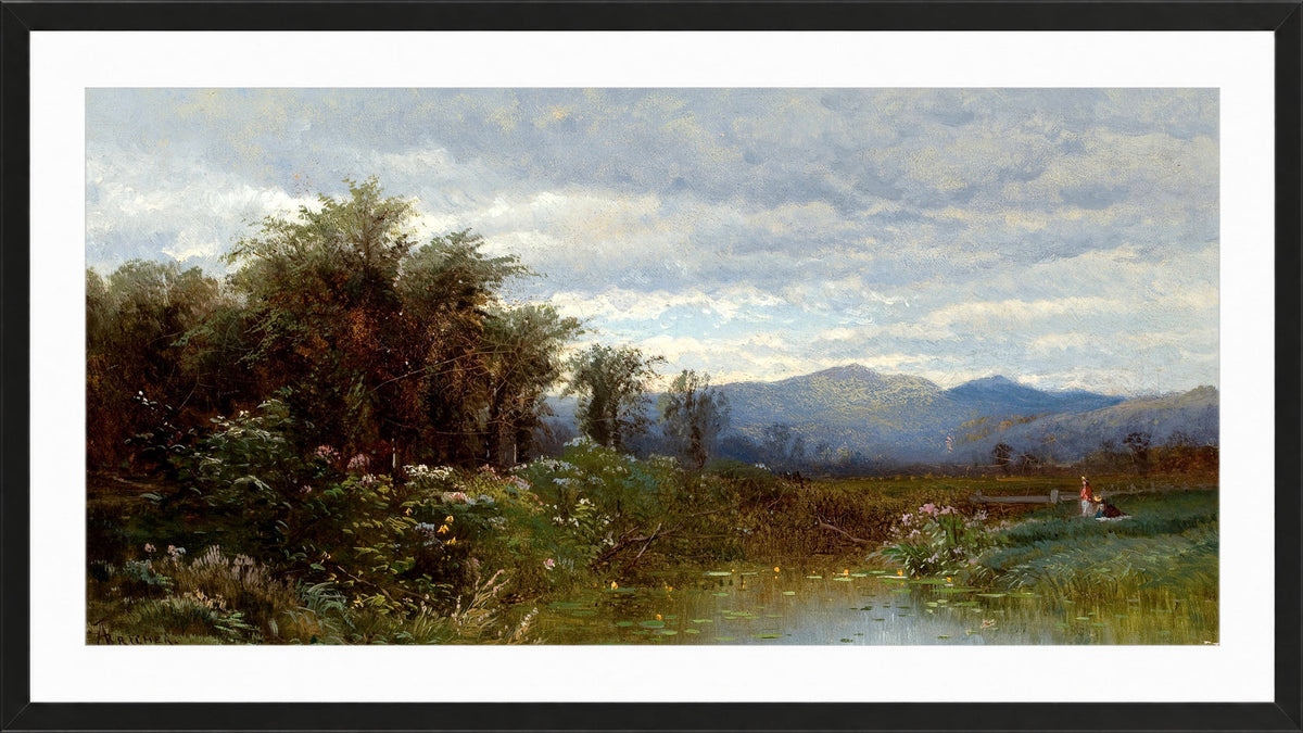Alfred Thompson Bricher, North Conway, New Hampshire (circa 1858) — black frame
