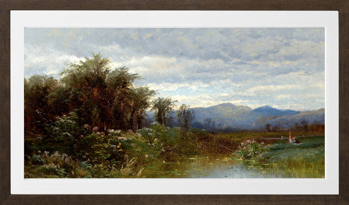 Alfred Thompson Bricher, North Conway, New Hampshire (circa 1858) — brown frame