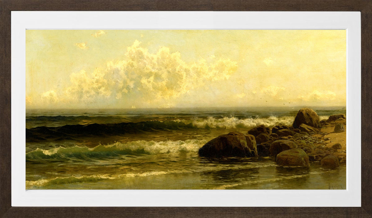 Alfred Thompson Bricher, On the Coast (circa 1890) — brown frame