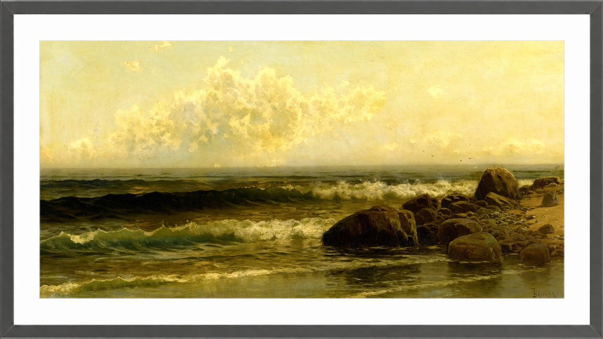 Alfred Thompson Bricher, On the Coast (circa 1890) — dark grey frame