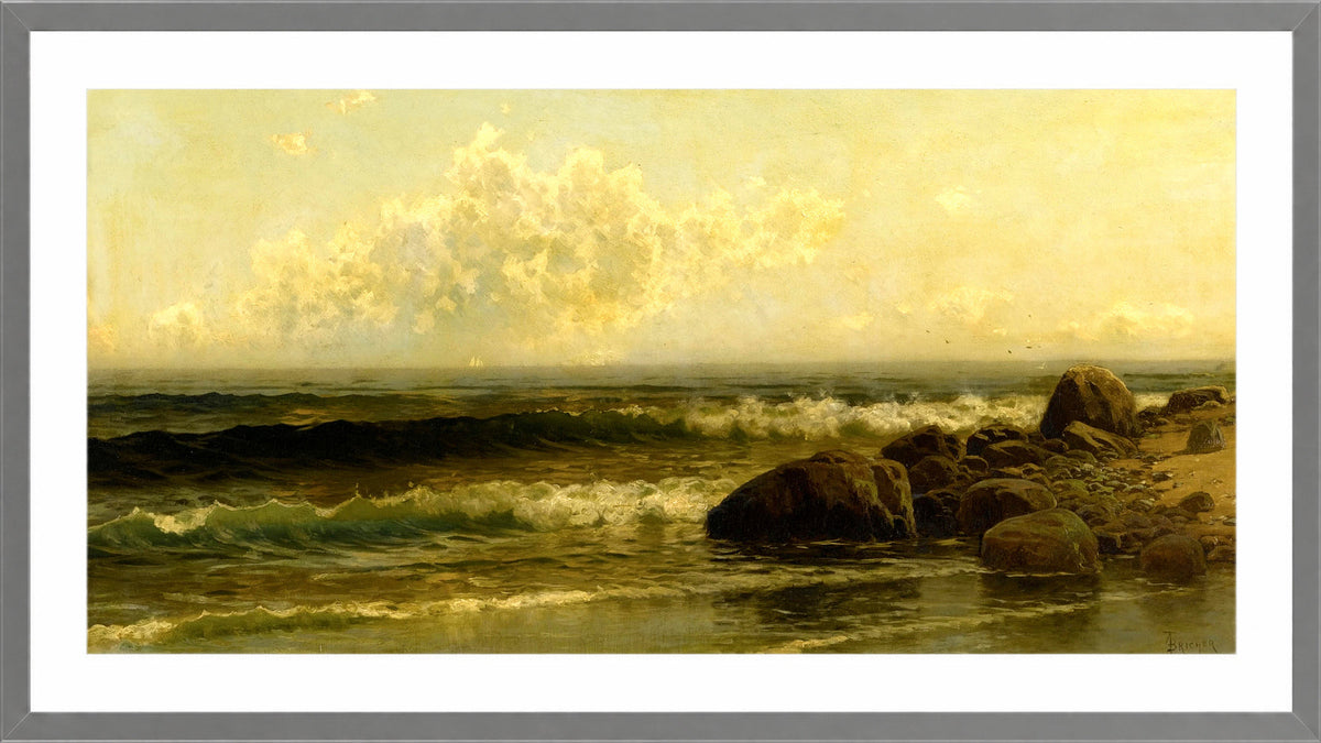 Alfred Thompson Bricher, On the Coast (circa 1890) — light grey frame