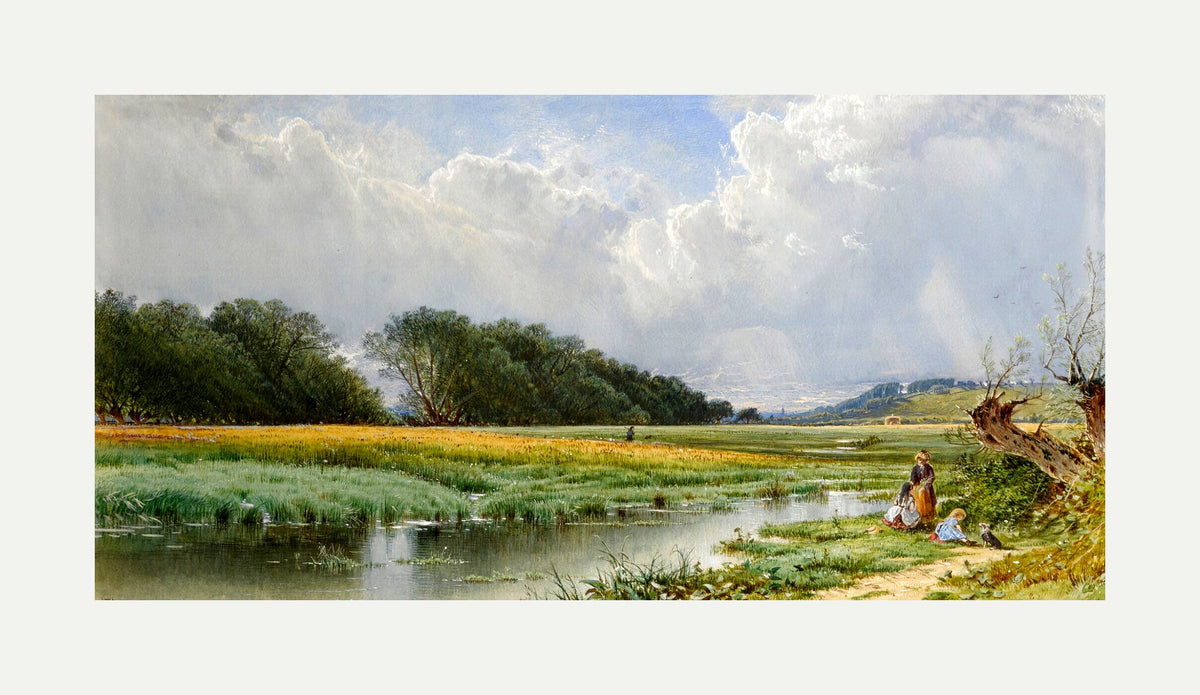 Alfred Thompson Bricher, On the Meadows of Old Newburyport (1873) — rolled canvas