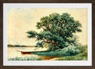 Alfred Thompson Bricher, Punt on a River — brown frame