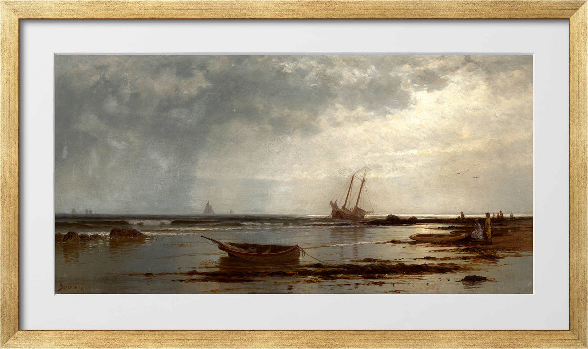 Alfred Thompson Bricher, Seascape (1878) — gold frame