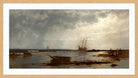Alfred Thompson Bricher, Seascape (1878) — oak frame