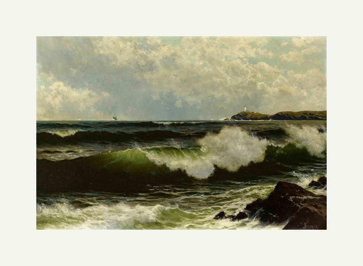 Alfred Thompson Bricher, Seascape (1885–1890) — rolled canvas