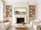 Alfred Thompson Bricher, Seascape (View near Newport, Rhode Island, off Bristol, Rhode Island) (circa 1885) — living room roomset