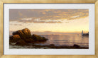 Alfred Thompson Bricher, Sunset on the Coast (1880) — gold frame