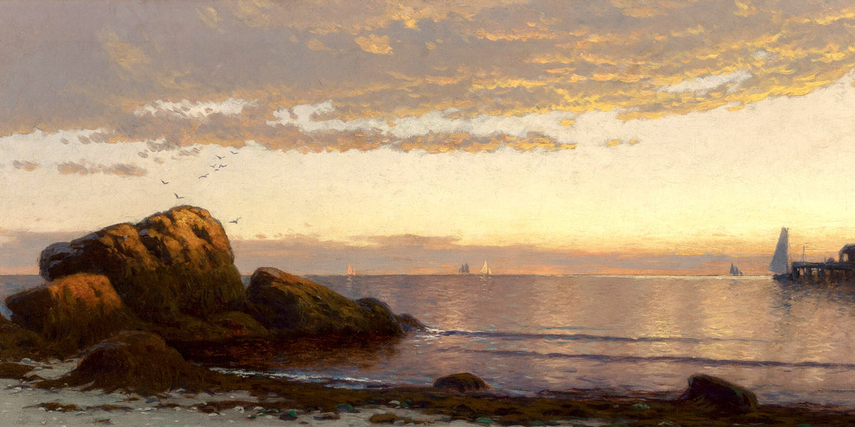 Alfred Thompson Bricher, Sunset on the Coast (1880) — unframed