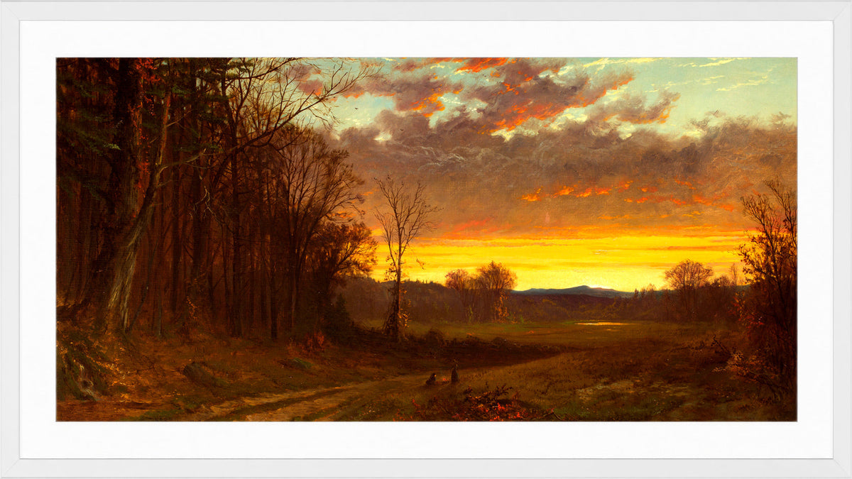 Alfred Thompson Bricher, Twilight in the Wilderness (1865) — white frame