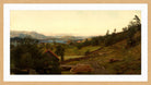 Amaldus Nielsen Print, Aften, Stord (1890) in a light oak frame