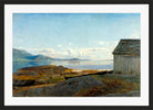 Amaldus Nielsen Print, Approach to Hardanger, Ølve (1863) in a black frame