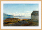 Amaldus Nielsen Print, Approach to Hardanger, Ølve (1863) in a light oak frame