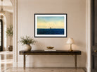 Amaldus Nielsen Print, Atlanterhavet (1860) displayed above a console table
